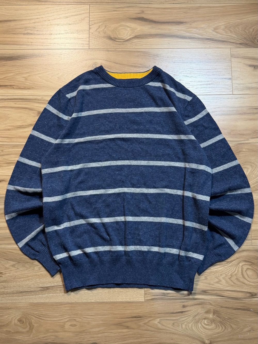 Urban pipeline Navy Blue Striped Crewneck Sweater